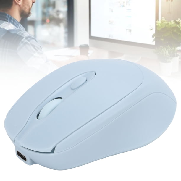 Ratón PC Inalmbrico Con Receptor USB, Ratón Portátil, Ratón Inalámbrico 5.0 2.4g Recargable 800 1200 1600 DPI Portátil Ergonímico Silencioso