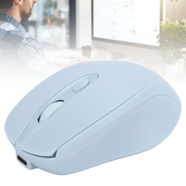 Ratón PC Inalmbrico Con Receptor USB, Ratón Portátil, Ratón Inalámbrico 5.0 2.4g Recargable 800 1200 1600 DPI Portátil Ergonímico Silencioso
