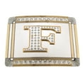 thumbnail image 3 of A Name Initial F Letter F Belt Buckles Alphabet F Monogram F Men Cowboy Western Cowgirl Unisex Rodeo Style, 3 of 3