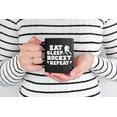 thumbnail image 2 of Eat Sleep Hockey Repeat - Ice or Field Hockey Player, Black 11oz Ceramic Mug, 2 of 5