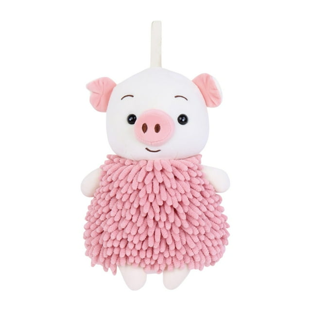 TIELUTT Cartoon Baby Pig Sheniel Hand Wiping Doll Functional Animal Themed Absorbent Hand Bathroom Decorations Bathroom Rugs Set Large Bath Towels Towel Racks for Bathroom Wall Mounted Beach Towels f