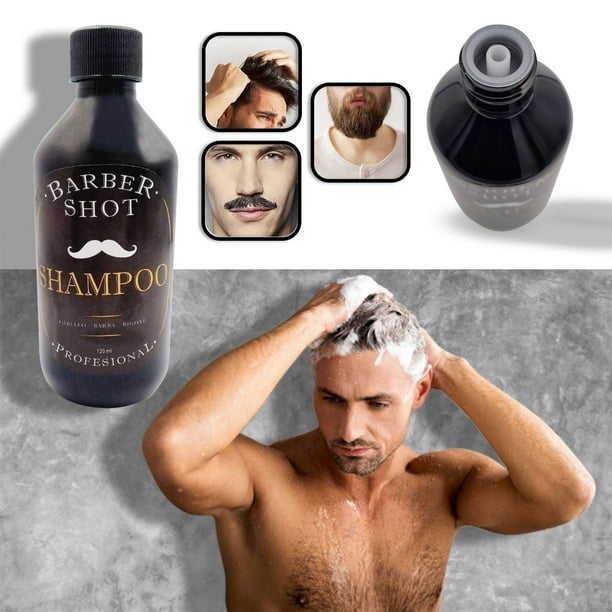 Shampoo de Bergamota para Cabello Barba y Bigote con Cola de