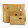 thumbnail image 5 of CATIEBYE 1Pack Thumb-hole Comfort Square Shaped Palette for Painting Colour Mixing Tray Artists Use Khaki 9.8x11.8in, 5 of 8