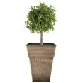 thumbnail image 3 of 18 Inch Avino Tall Square Planter - Decorative Indoor Outdoor Plant Pot for Front Porch, Deck, Patio and Home, Celtic Bronze, 3 of 6