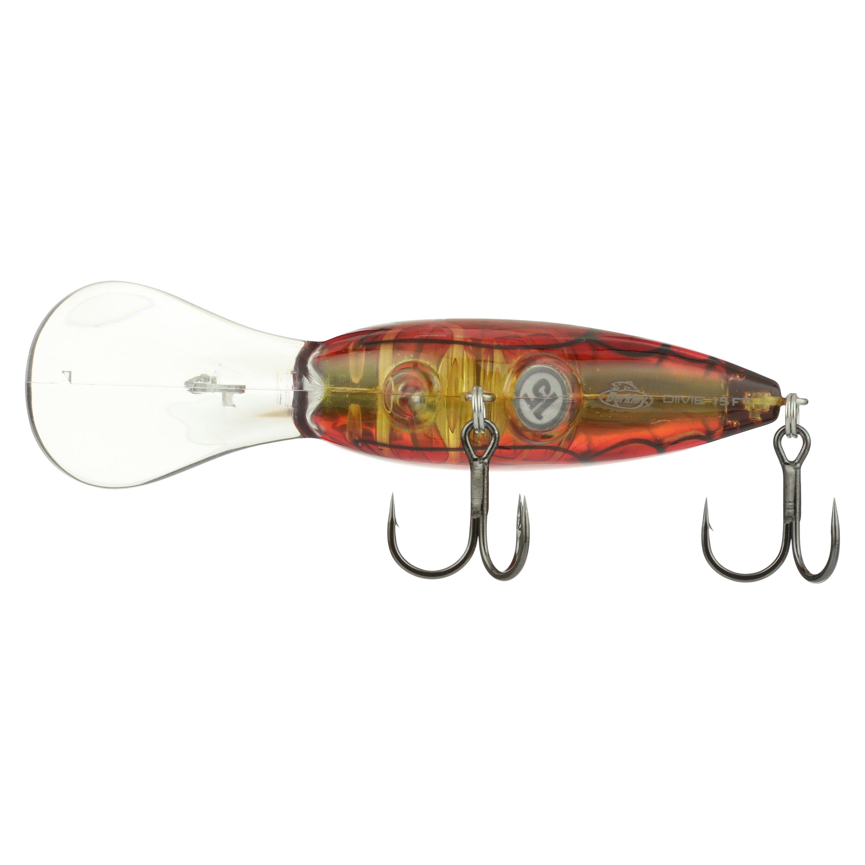 Berkley Dime Freshwater Fishing Lure, Ghost Red Craw, 3/4oz