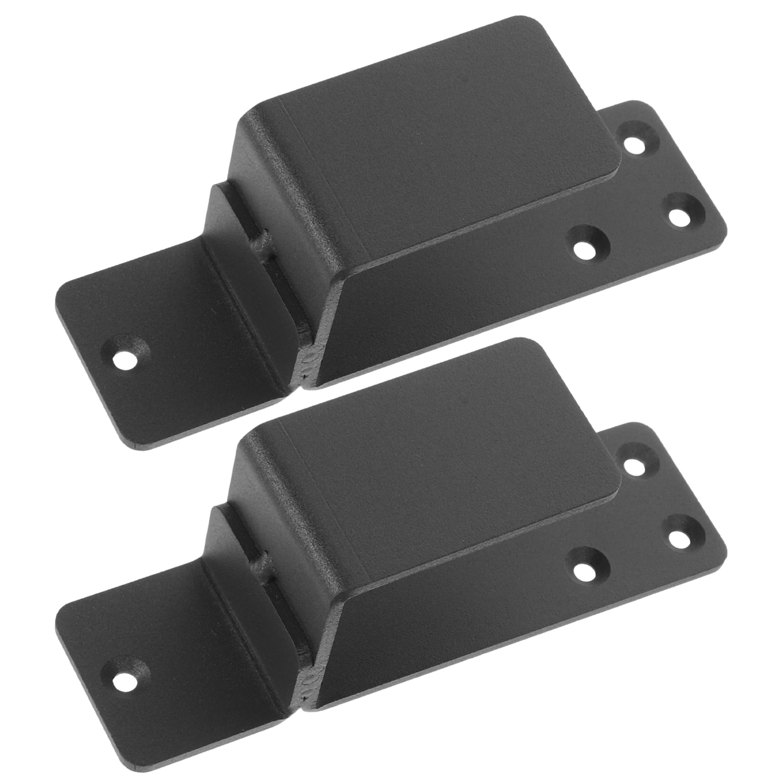 Soimiss 2Pcs Black Door Security Barricade Brackets with U Shape Design Thickened for Home Use