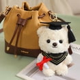 thumbnail image 1 of CaiYueKe Graduation Teddy Bear Keychain Plush Stuffed Animal Doll Backpack Purse Charm Gift for Graduate Student PhD Cap Mortarboard Tassel Keepsake Souvenir, 1 of 7