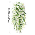 thumbnail image 3 of HWRETIE Enredadera artificial de gloria de la mañana,planta colgante,guirnalda de flores de seda de rosas falsas,decoración de pared para boda,hogar,jardín,enredadera de flores simuladas, 3 of 9
