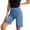 Light Blue, variant on Stretchy Jean Shorts for Women High Waisted Tummy Control Pull on Denim Shorts Summer Casual Knee Length Jorts with Pockets