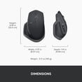 thumbnail image 2 of Logitech MX Master 2S Bluetooth Edition Wireless Mouse &acirc; Use on Any Surface, Hyper-Fast Scrolling, Ergonomic, Rechargeable, Control Up to 3 Apple, 2 of 12