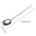 thumbnail image 3 of Stainless Steel Korean Soup Spoons 6-Piece Set, Long Handle Rice Spoons 8 Inch, Silver Tableware Flatware for Home Kitchen Restaurant Use, 3 of 7