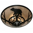 thumbnail image 5 of Meyda Tiffany 113405 22" W Happy Bear On The Loose Flush Mount Ceiling Fixture - Silver, 5 of 5