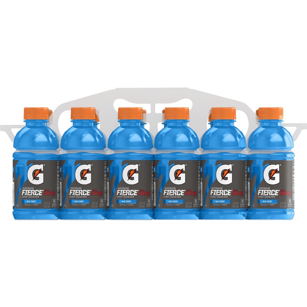 (12 Bottles) Gatorade Fierce Thirst Quencher Sports Drink, Blue Cherry