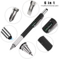 thumbnail image 3 of 4 count  Pen for Men 6 in 1 Multitool Pen with Ruler Level Refills  Stylus Cool Gadgets Tool for Dad  Husband Birthday Anniversary Christmas Graduation (Black, ), 3 of 6