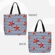thumbnail image 2 of Fotbe Starfish Navy Blue Stripe Bolsa Tote con Estampado para Mujer, Bolsos con Cremallera, Bolsa de Hombro Casual de Gran Capacidad con Bolsillos Internos, 2 of 7