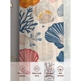 thumbnail image 6 of Ocean Shell Sheer Curtains 108 Inch Long 2 Panels, Colorful Shell Coral Abstract Texture Light Filtering Rod Pocket Curtains, Sheer Voile Drapes for Living Room Bedroom, 52"x108", 6 of 8