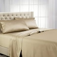 thumbnail image 3 of Sheetsnthings Made in USA- Flat Sheet Only (Oversized) 1000 Thread Count Pure Cotton Heavyweight Bed Linens (120 Inches x 112 Inches) Solid Beige, 3 of 3