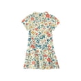 thumbnail image 4 of CCRFTGI Polo Dresses for Kids Girls Size 7-8 Short Sleeve Uniform Cute Floral Print Pleated Flare Skater Polo Dresses Summer Button Collared Pique Polo Dress Light Blue 11-12 Years, 4 of 5