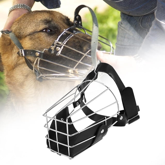 BELOVING Dogs Muzzle Wire Basket for Positive Training Metal for Grooming Walking S S