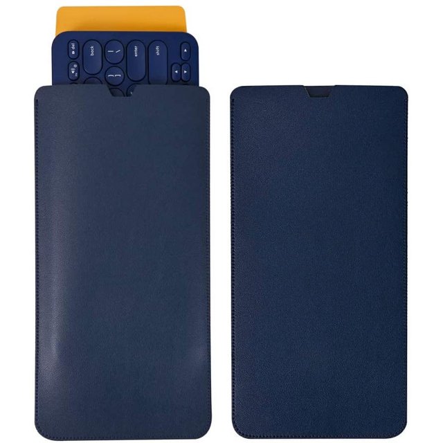 PU Leather Keyboard Sleeve Case for Logitech K380 Wireless Bluetooth Multi-Device Keyboard, Logitech K380 Mac Keyboard Cover Skin-Yellow+Blue