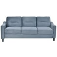 thumbnail image 2 of 3 Seater Sofa, 76.7" Modern Chenille Fabric Tufted Upholstered Accent Sofa with Curved Backrest and Removable Seat Cushion, Comfy Couch for Living Room Bedroom Office Small Space, Gray, 2 of 7