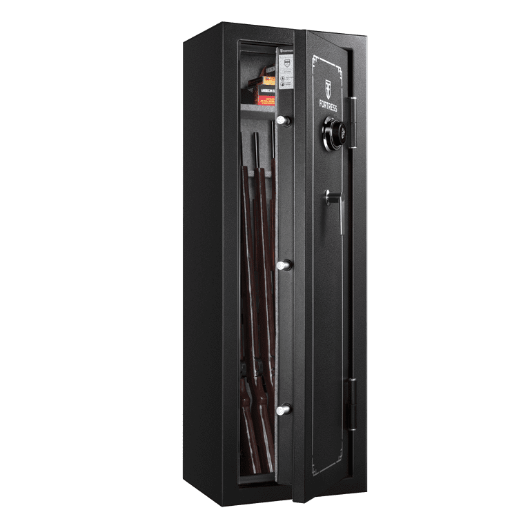 Fortress 10 gun safe outlet with combination lock