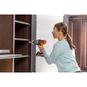 مثقاب لاسلكي Black+decker 20v، مجموعة أدوات كهربائية مكونة من 6 قطع، بطارية وشاحن متضمنان (bdcdmt1206kitc)