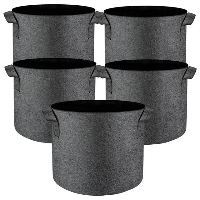 5 Bolsas de Cultivo de 5 Galones, Bolsas de Cultivo de Plantas, Macetas Multiusos de Tela No Tejida con Asas, Macetas de Jardín Al Aire Libre