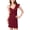 Red - darkred, variant on XOXO Womens Sleeveless Ruffled Mini One Shoulder Dress, Black, X-Small
