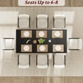 thumbnail image 7 of 71" Dining Table for 6 to 8 People, Modern Dinner Table with Unique Wooden Legs, Rectangle Dining Table for Kitchen, Dining Room & Living Room, 7 of 7
