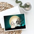 thumbnail image 2 of Halloween Scary Shih Tzu Silver White Greeting Cards and Envelopes Pack of 8, 2 of 2