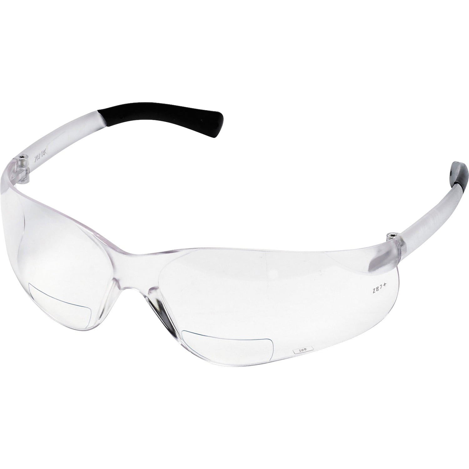 Bearkat Magnifier Safety Glasses Clear Lens Clear Frame 