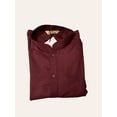 thumbnail image 4 of Classic Maroon, Traditional Cotton Kurta Pajama Set with Elegant Jacket, 4 of 9