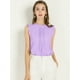 thumbnail image 2 of Blusas Elegante Sin Mangas Vintage De La Década De 1950 Con Volantes Para Oficina De Negocios Para Mujer Lavanda XS, 2 of 6