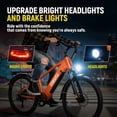 thumbnail image 4 of ESKUTE C200 70-Mile Electric Bike for Adults with 840Wh Removable Battery, 500W Peak Power Ebike, Up to 20MPH Speed, 26" Tires, 7-Speed Step-Over E-Bicycle,Orange with Phonebag & Lock, UL2849 Class 2, 4 of 8