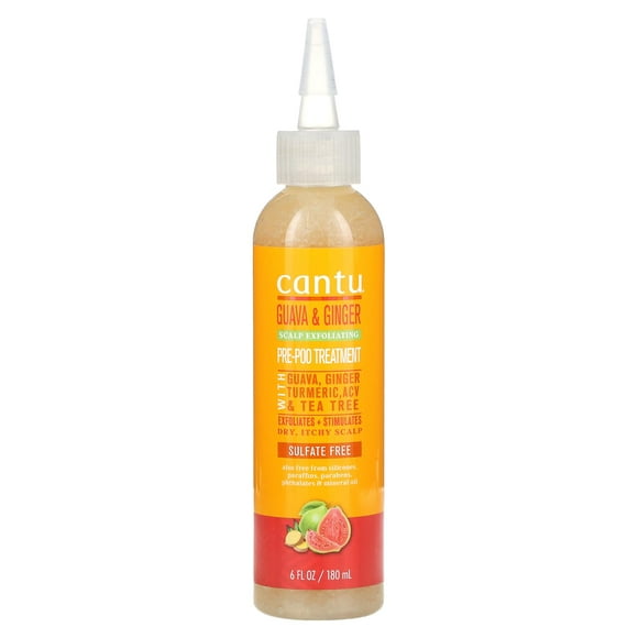 Tratamiento exfoliante para cuero cabelludo Pre-Poo Cantu, guayaba y jengibre, 180 ml