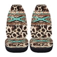 thumbnail image 5 of XYZCANDO Stylish 2 Pack Front Car Seat Covers with Cowhide Aztec Pattern - Durable Breathable Decorative Protection For All Vehicle Types, 5 of 10