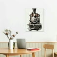thumbnail image 3 of JRXY Vintage Steam Train Locomotive Transport Railroad Railway Trip Wall Art Prints Artwork Decor for Transportation Themed , Bathroom Bedroom Living Room Home Decorations,, 3 of 5