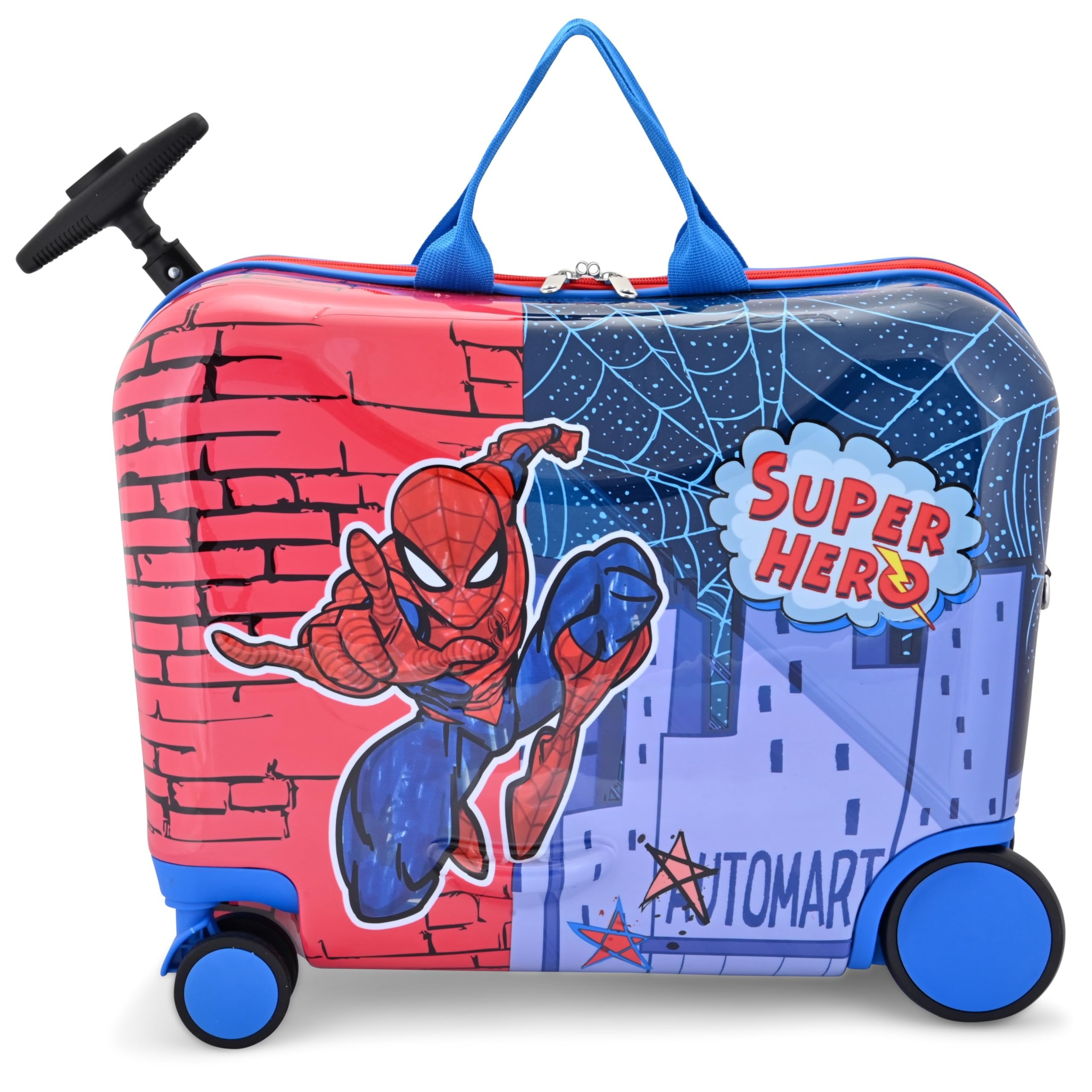 Trolley Bag Spiderman Suitcase With Light Up Wheels Fast Forward