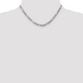 thumbnail image 6 of Auriga Fine Jewelry 14K White Gold 5.75mm Figaro Chain Necklace 16 inch for Women, 6 of 6