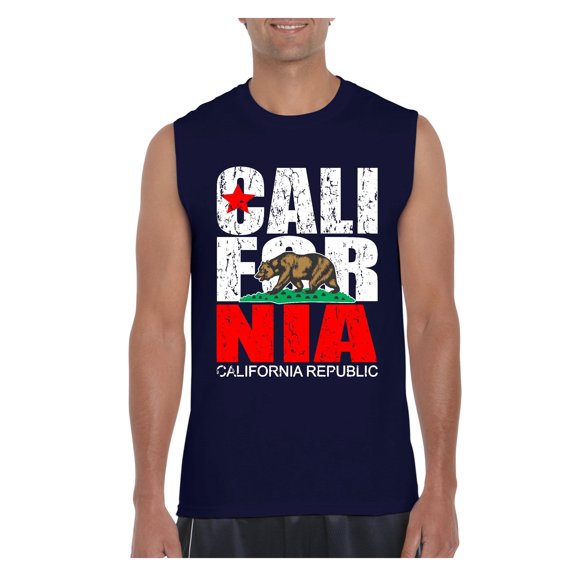 Men's Graphic T-Shirt Sleeveless - California Cali
