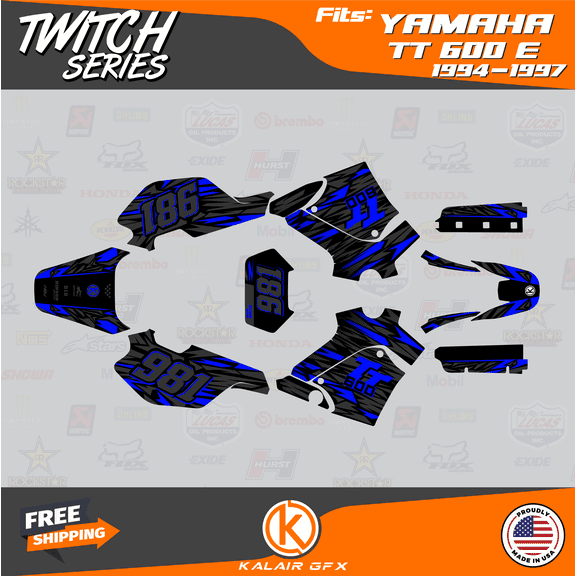 Kalair GFX Graphics Kit for Yamaha TT600E (1994-1997) Twitch Series