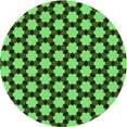 thumbnail image 1 of Ahgly Tapis Rond Lavable en Machine Intérieur Transitionnel Vert Forêt Foncé, 5 Pieds Rond, 1 of 7
