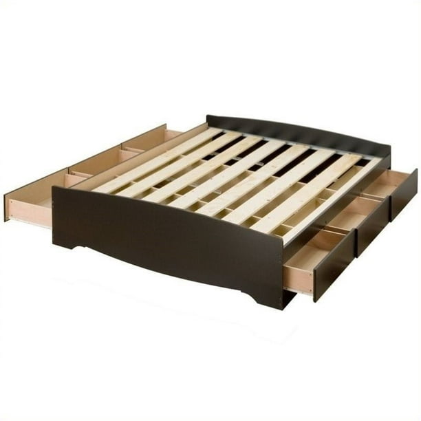 Bowery Hill King Platform Storage Bed, King Size Wood Platform Bed With Storage Drawers