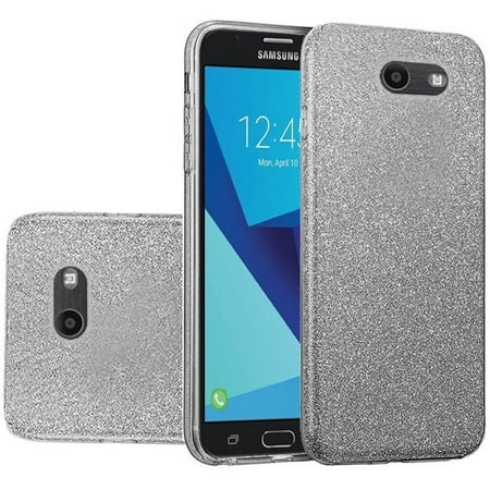 Samsung Galaxy J7 Perx Moniker J7V Sky Pro Case - Wydan Slim Hybrid Glitter Sparkle Shock