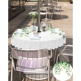 thumbnail image 5 of Fsddascl Eucalyptus Leaf Outdoor Tablecloth - 54 Inch Round Dining Table Cover, Spring Green Botanical Leaves Aesthetic Waterproof Outdoor Table Cloth with Umbrella Hole & Zipper for Picnic/Patio, 5 of 7