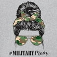 thumbnail image 3 of Military Mom Women's Long Sleeve T-shirt Proud Mom Life Messy Bun Sunglasses Mother's Day Mama Mommy Active Duty Veteran Vet, 3 of 7