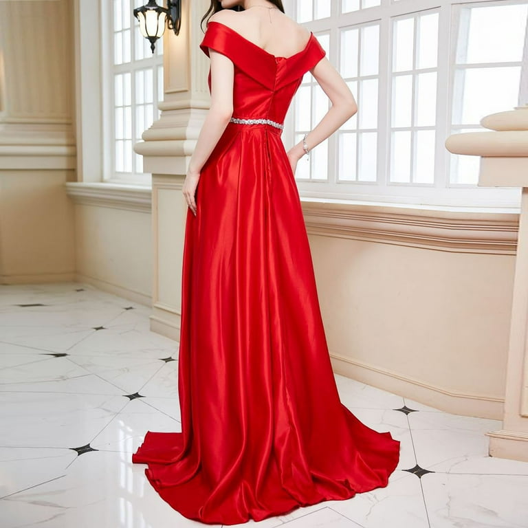 red satin homecoming dress Red Homecoming Dresses,High Low Homecoming Dress,Satin Homecoming Dres