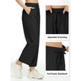 thumbnail image 5 of Neiku Lightweight Wide Leg Pants for Women High Waisted Loose Casual Lounge Travel Work Yoga Sweatpants Black L, 5 of 9