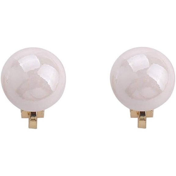 1-5 Pairs Pearl Clip on Earrings for Women Non Piercing Earrings Set Hypo-Allergenic Earrings